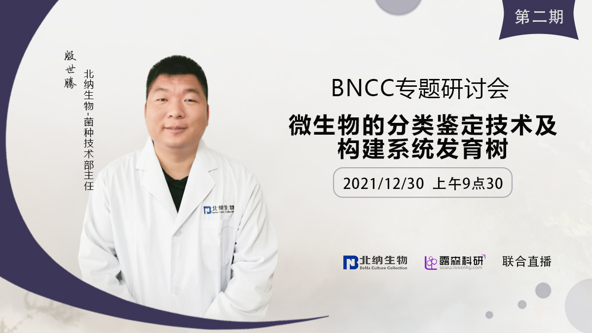 BNCC专场第二期|微生物的分类鉴定技术及构建系统发育树-培训中心-www.bncc.org.cn北纳生物